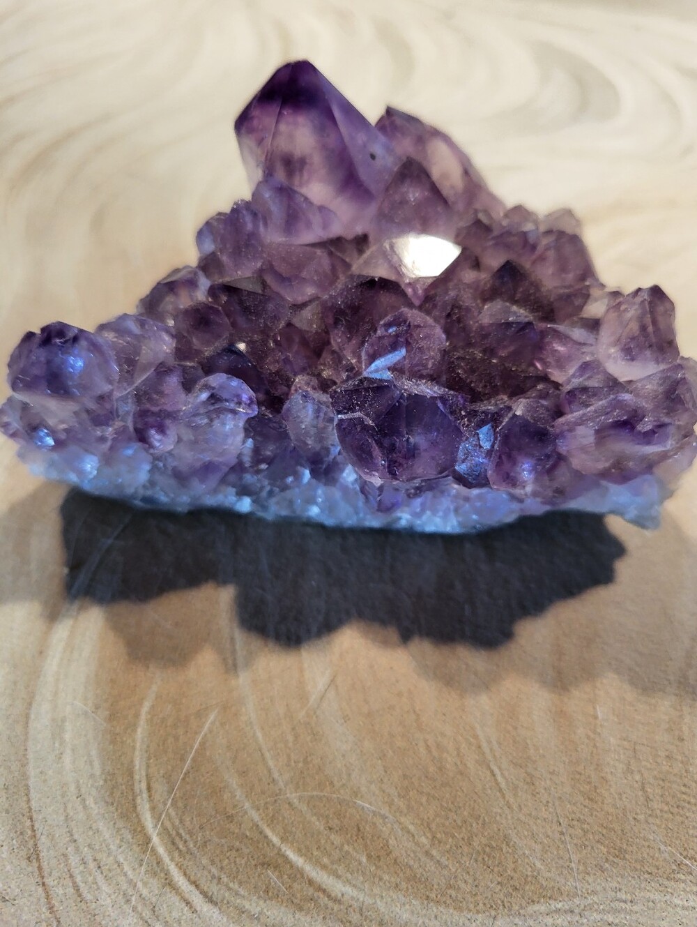 Natural 8 Oz 1.5 x 3 Amethyst Crystal Cluster - Deep Purple Geode